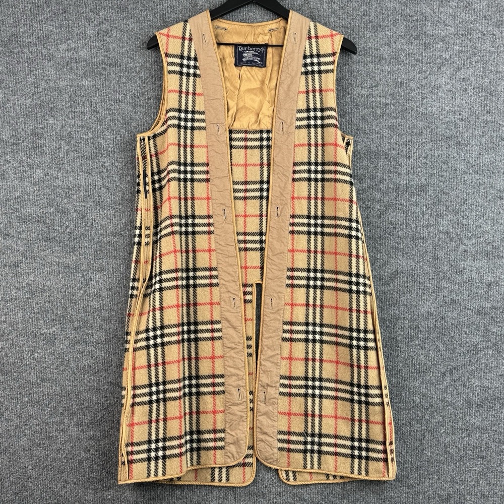 Vintage Burberrys Coat Liner Mens Onesize Beige Nova Check 100% Wool England